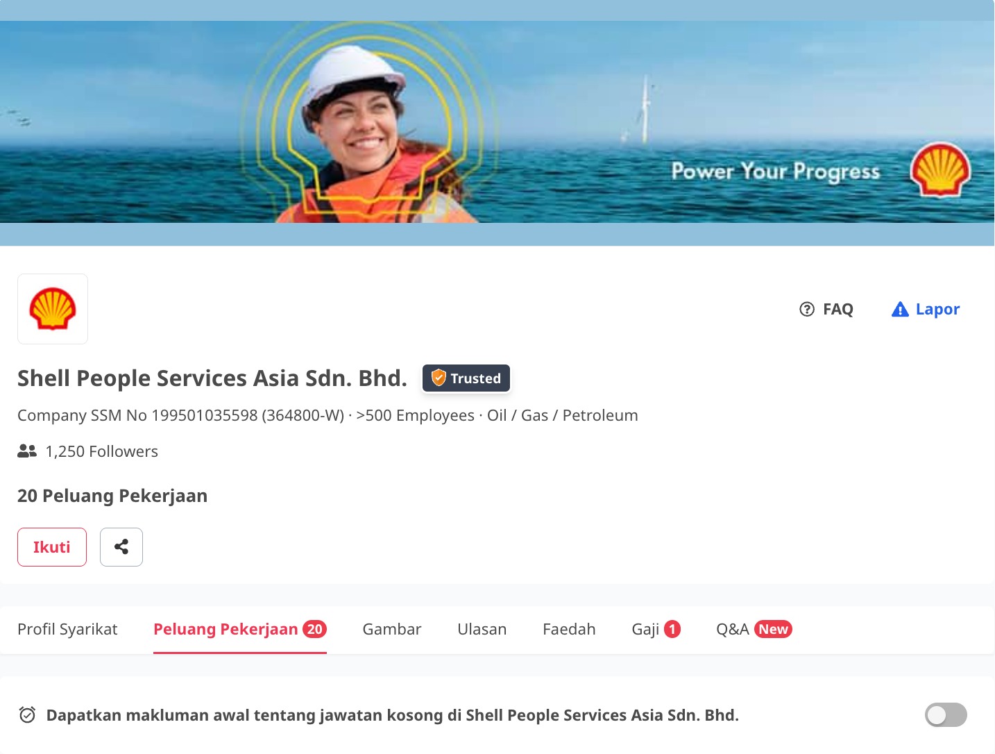 Kerja Kosong Shell